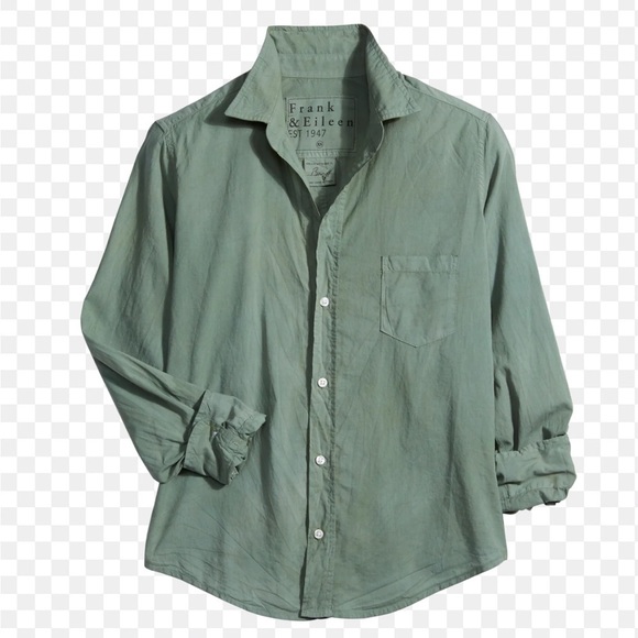 Frank and Eileen Tee Lab Button Up Olive Green Relaxed Fit Sz Medium NEW